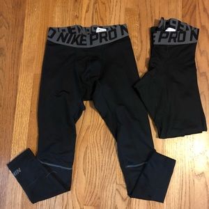 Nike Pro Hyper warm running tights - 2 pairs